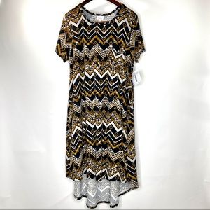 Lularoe Carly High Low Brown Astec Design XL